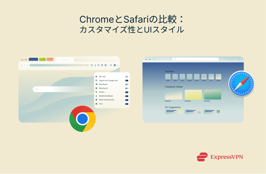 Illustration Chrome Vs Safari Customization And Ui Style Ja