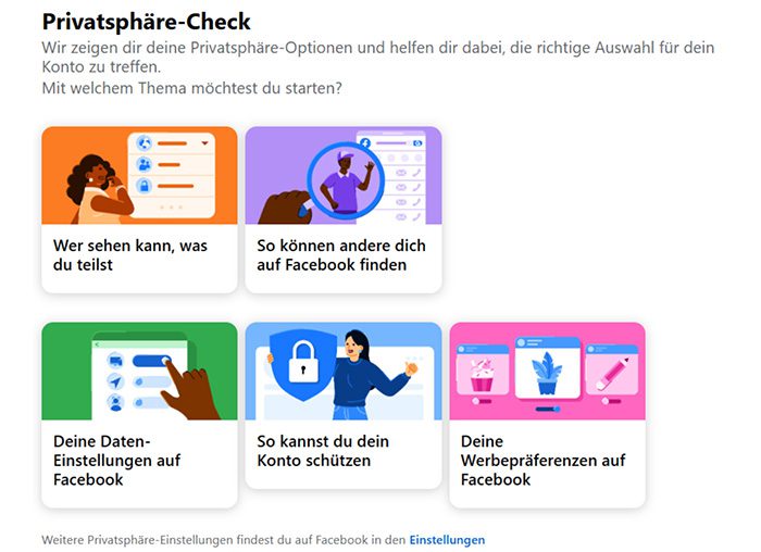 Facebook Privacy Checkup page.