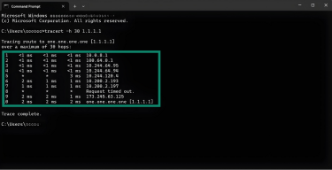 Analyze the traceroute test results once they return.