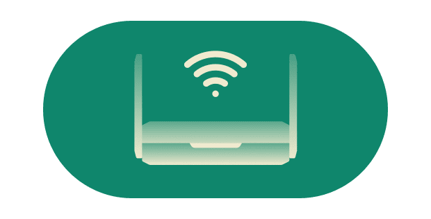 Wi-Fi Link Exclusivo de Aircove Go. Conéctese a internet a través de otra red wifi, no se necesita cable.