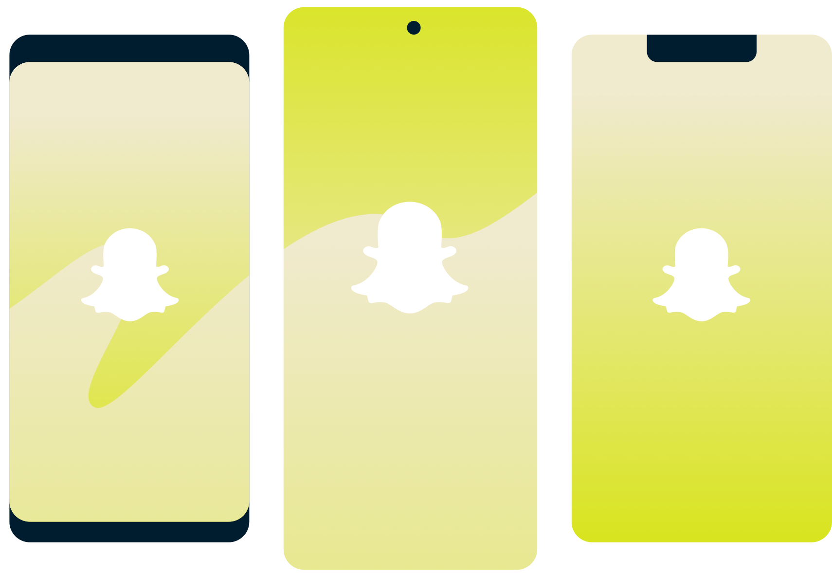 Logo Snapchat sur les smartphones.