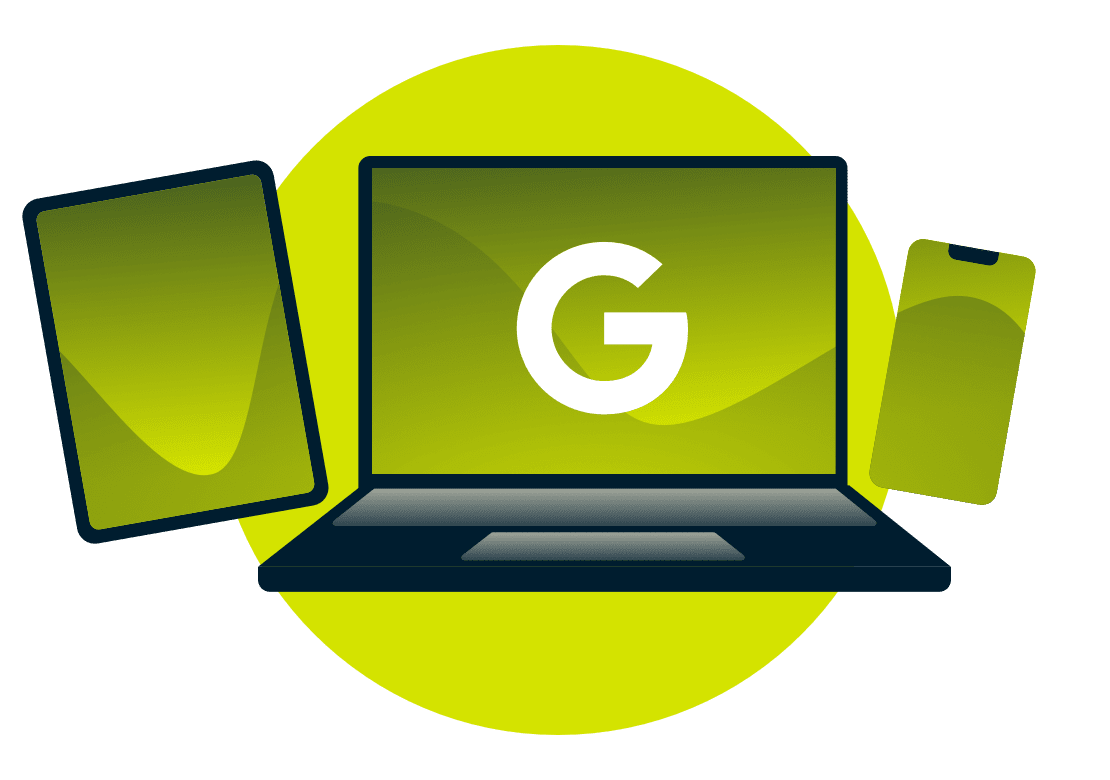 Google 로고가 부착된 기기입니다.