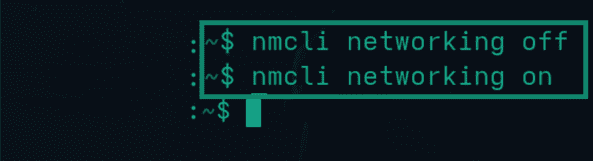 Toggle networking off and on through commands on Linux terminal.