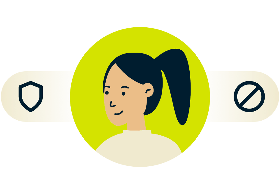 Ilustracja ukazuj?ca zaawansowan?  ochron? i blokowanie stron dla doros?ych.