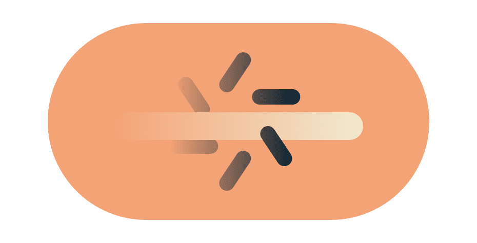 Wischgeste durch das Puffersymbol, um zu verdeutlichen, dass die Internetverbindung nicht gedrosselt wird.