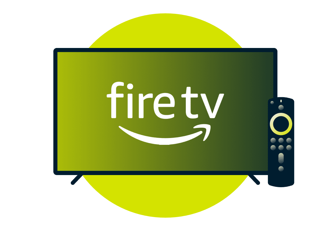 Televizijski ekran sa Amazon Fire TV logom.