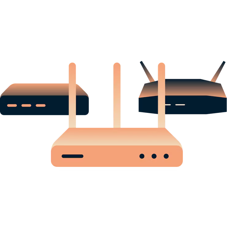 Üç farklı yönlendirici.